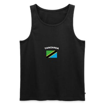ich liebe home heimat love wurzeln TANZANIA - Männer Premium Bio Tank Top - Schwarz - Vorne - AI Model Male 178 light (178cm)