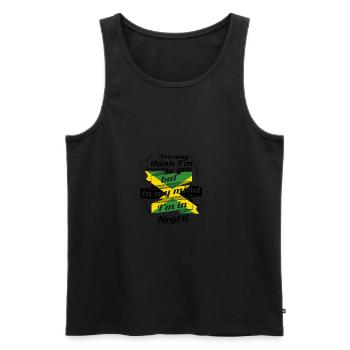 URLAUB jamaika ROOTS TRAVEL I M IN Jamaica Negril - Männer Premium Bio Tank Top - Schwarz - Vorne - Michal (187cm)