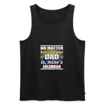 no matter cool dad father poison Colombia png - Men's Premium Organic Tank Top - black - Front - Michal (187cm)