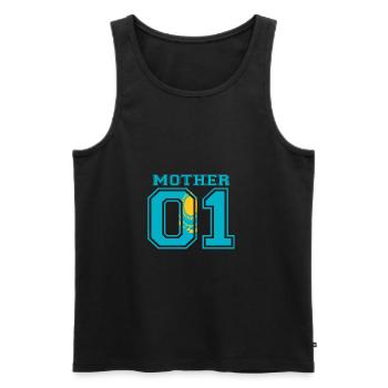 MUTTER MAMA 01 MOTHER QUEEN Kasachstan - Männer Premium Bio Tank Top - Schwarz - Vorne - AI Model Male 178 light (178cm)