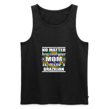 no matter mom cool mother gift brazil png - Men's Premium Organic Tank Top - black - Front - Michal (187cm)