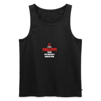 Geschenk it s a thing birthday understand PHILLIPP - Männer Premium Bio Tank Top - Schwarz - Vorne - Michal (187cm)