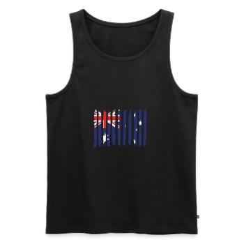 Roots heimat home love stolz Australien png - Männer Premium Bio Tank Top - Schwarz - Vorne - AI Model Male 178 light (178cm)