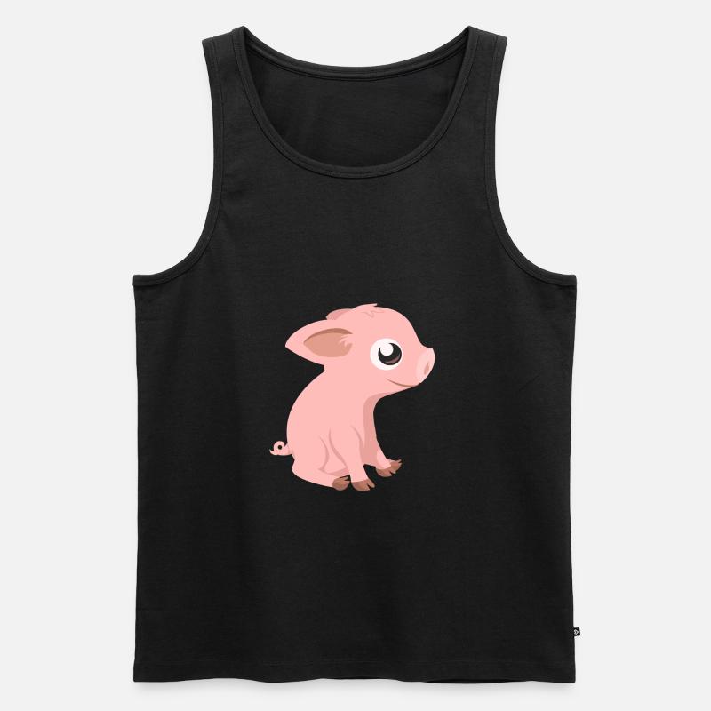 piggy - Men's Premium Organic Tank Top - black