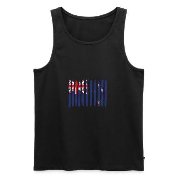 Roots home home love proud New Zealand png - Men's Premium Organic Tank Top - black - Front - Michal (187cm)