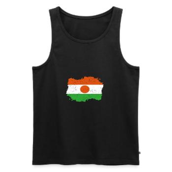 Roots Roots Flag Homeland Country Niger png - Men's Premium Organic Tank Top - black - Front - AI Model Male 178 light (178cm)