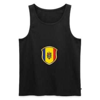 World Champion Champion 2018 wm team Moldova png - Men's Premium Organic Tank Top - black - Front - AI Model Male 178 light (178cm)