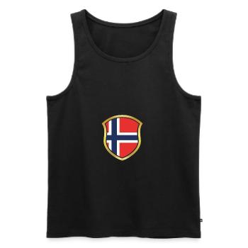 Weltmeister Champion 2018 wm team Norwegen png - Männer Premium Bio Tank Top - Schwarz - Vorne - AI Model Male 178 light (178cm)