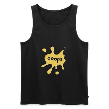 Stain ooops - Men's Premium Organic Tank Top - black - Front - AI Model Male 178 light (178cm)