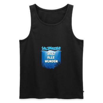Diving Diver Saltwater Heal Sea Gift - Débardeur bio Premium Homme - noir - Devant - Michal (187cm)