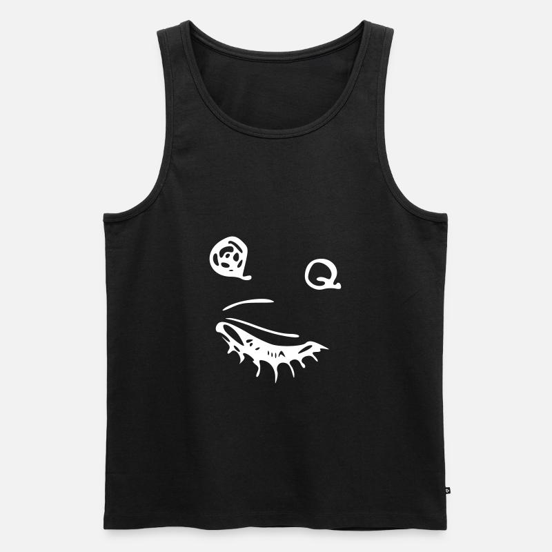 Smiley - Männer Premium Bio Tank Top - Schwarz