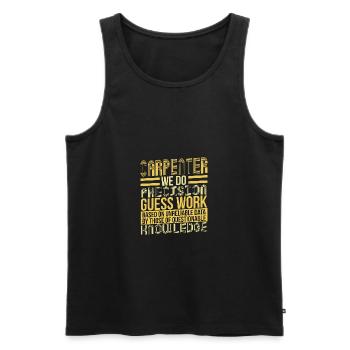 Carpenter - Männer Premium Bio Tank Top - Schwarz - Vorne - Michal (187cm)