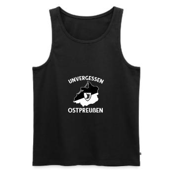 Unvergessen Ostpreussen Masuren Heimat Ostpreus - Männer Premium Bio Tank Top - Schwarz - Vorne - AI Model Male 178 light (178cm)