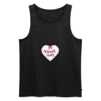 Dirndl Ersatz - Männer Premium Bio Tank Top - Schwarz - Vorne - AI Model Male 178 light (178cm)