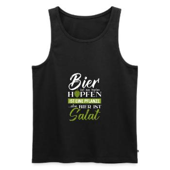 Bier Ist Aus Hopfen Hopfen Ist Eine Pflanze Also - Männer Premium Bio Tank Top - Schwarz - Vorne - AI Model Male 178 light (178cm)