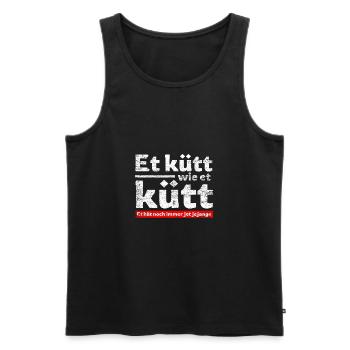 Et Kütt Wie Et Kütt, Köln, Karneval Kölsch Fans - Männer Premium Bio Tank Top - Schwarz - Vorne - Michal (187cm)