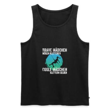 Brave Mädchen mögen Kletterer Coole Mädchen Klette - Männer Premium Bio Tank Top - Schwarz - Vorne - Michal (187cm)