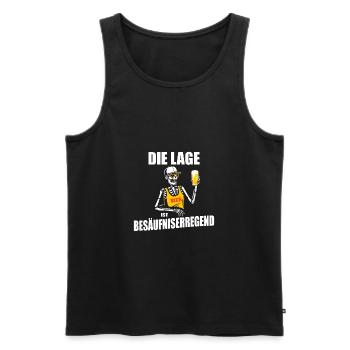 Die Lage ist Besäufniserregend Bier Skelett - Männer Premium Bio Tank Top - Schwarz - Vorne - Michal (187cm)