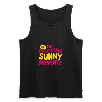 Sunny Summer Moments Vibes Summer Sun - Men's Premium Organic Tank Top - black - Front - AI Model Male 178 light (178cm)