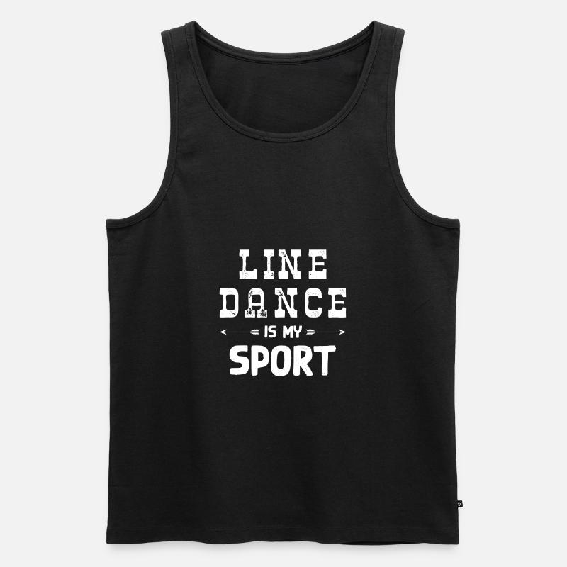 Line Dance Linedance Geschenk - Männer Premium Bio Tank Top - Schwarz
