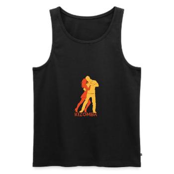 Kizomba dance dancer gift Sensual - Men's Premium Organic Tank Top - black - Front - AI Model Male 178 light (178cm)
