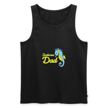Seepferdchen Seahorse Dad Aquarium Fisch Geschenk - Männer Premium Bio Tank Top - Schwarz - Vorne - Michal (187cm)