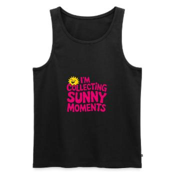 Sunny Summer Moments Vibes Summer Sun - Men's Premium Organic Tank Top - black - Front - AI Model Male 178 light (178cm)