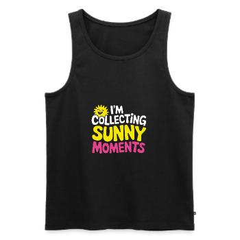 Sunny Summer Moments Vibes Summer Sun - Men's Premium Organic Tank Top - black - Front - AI Model Male 178 light (178cm)