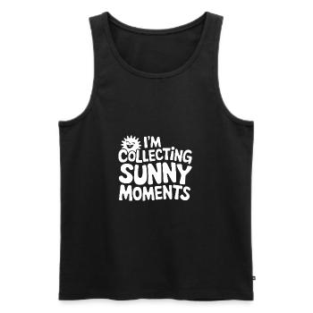 Sunny Summer Moments Vibes Summer Sun - Men's Premium Organic Tank Top - black - Front - AI Model Male 178 light (178cm)