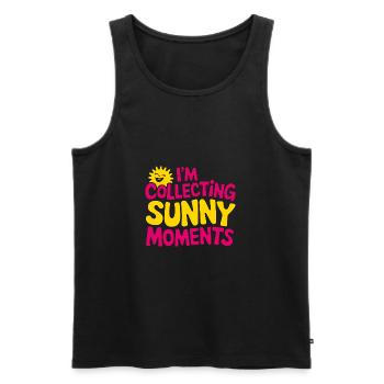 Sunny Summer Moments Vibes Summer Sun - Men's Premium Organic Tank Top - black - Front - AI Model Male 178 light (178cm)