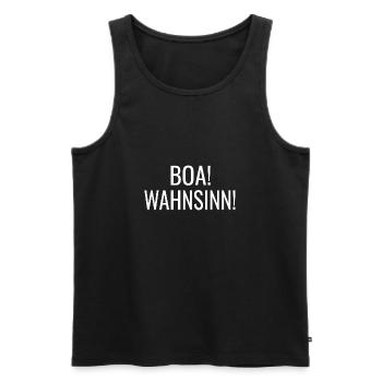 Boa Wahnsinn Männer Spruch Humor Geschenkidee - Männer Premium Bio Tank Top - Schwarz - Vorne - Michal (187cm)