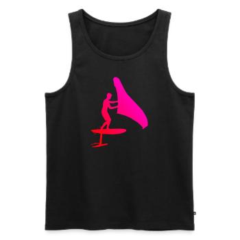 foilwing hydrofoil wingsurfen wingsurf Damen - Männer Premium Bio Tank Top - Schwarz - Vorne - Michal (187cm)