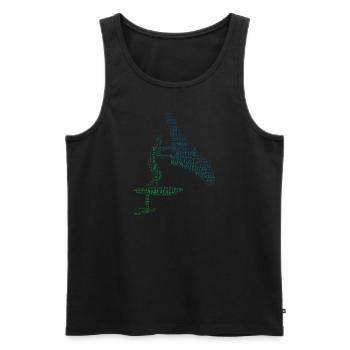 foilwing wingsurfing Women hydrofoil wingsurf - Men's Premium Organic Tank Top - black - Front - AI Model Male 178 light (178cm)
