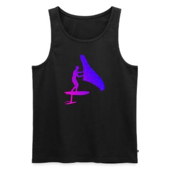 wingfoil women wingsurfen hydrofoil wingsurf - Men's Premium Organic Tank Top - black - Front - AI Model Male 178 light (178cm)