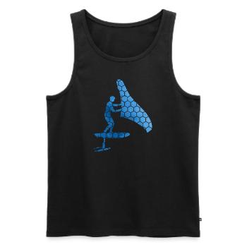hydrofoil wingsurf foilwing Men Women wingsurfe - Men's Premium Organic Tank Top - black - Front - AI Model Male 178 light (178cm)