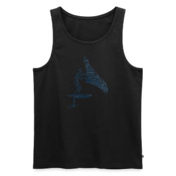men wingfoil wingsurfen hydrofoil foilwing - Men's Premium Organic Tank Top - black - Front - AI Model Male 178 light (178cm)