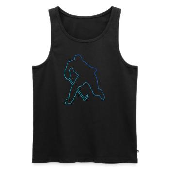 Ice Hockey player Eishockey spielen Damen - Men's Premium Organic Tank Top - black - Front - Michal (187cm)