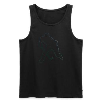 Hockey sur glace féminin Hockey sur glace Hockey sur glace - Débardeur bio Premium Homme - noir - Devant - AI Model Male 178 light (178cm)