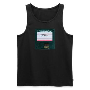 I was the future once! - Männer Premium Bio Tank Top - Schwarz - Vorne - Michal (187cm)