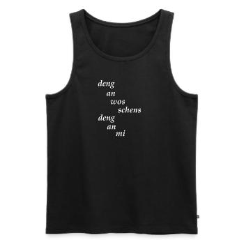 bayrisch arrogant - Männer Premium Bio Tank Top - Schwarz - Vorne - Michal (187cm)