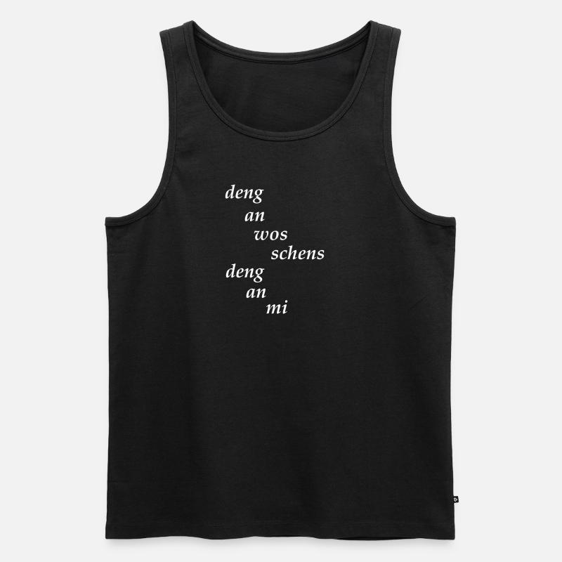 bayrisch arrogant - Männer Premium Bio Tank Top - Schwarz