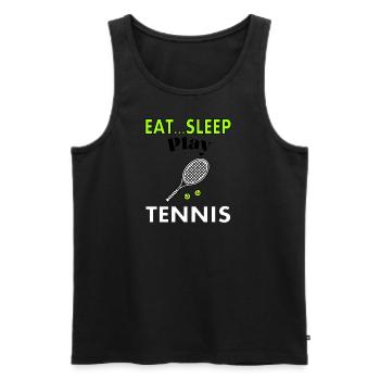 Tennis spielen Tennisspieler Tennisspiel Geschenk - Männer Premium Bio Tank Top - Schwarz - Vorne - AI Model Male 178 light (178cm)
