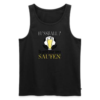 Fussball und Bier trinken ich spiele Fußball gift - Männer Premium Bio Tank Top - Schwarz - Vorne - Michal (187cm)