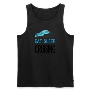Kreuzfahrtschiff Urlauber Kreuzfahrt Geschenkidee - Männer Premium Bio Tank Top - Schwarz - Vorne - Michal (187cm)