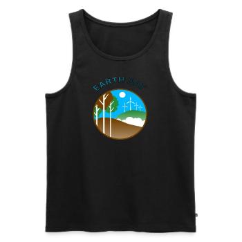 Tag der Erde Planet Klima Umweltschutz Geschenk - Männer Premium Bio Tank Top - Schwarz - Vorne - Michal (187cm)