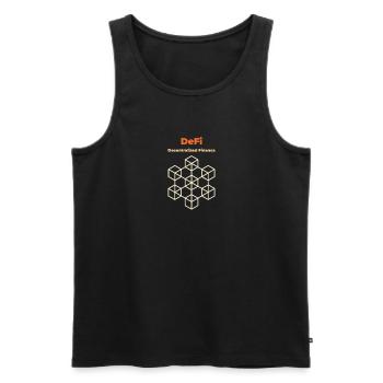 DeFi Dezentralisierte Finanzen - Männer Premium Bio Tank Top - Schwarz - Vorne - AI Model Male 178 light (178cm)