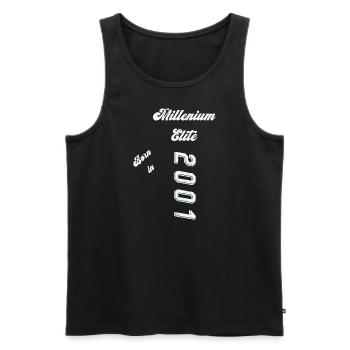 2001 - Männer Premium Bio Tank Top - Schwarz - Vorne - Michal (187cm)