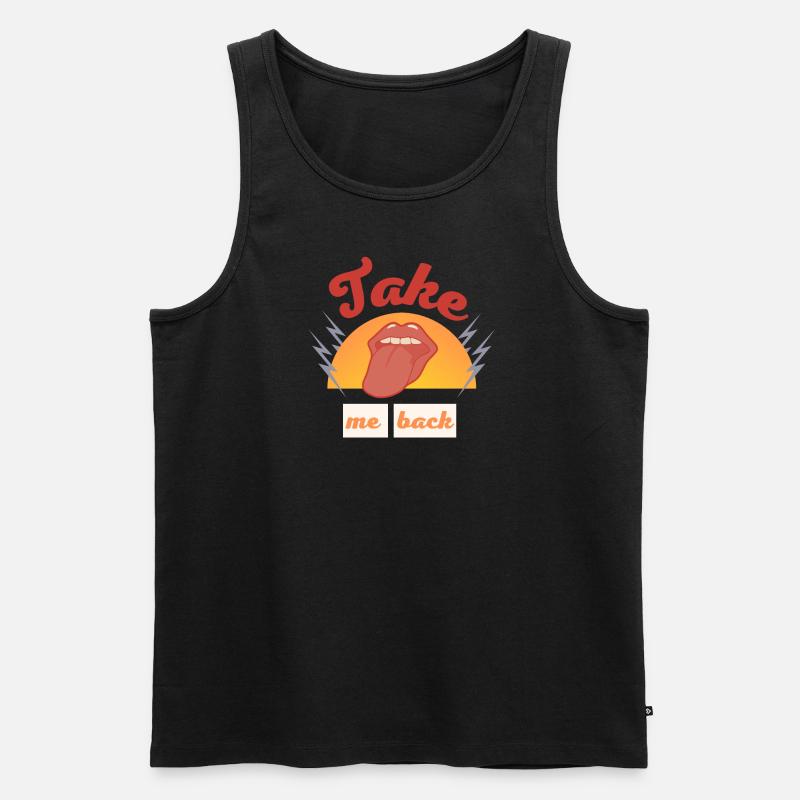 Take me back - Männer Premium Bio Tank Top - Schwarz