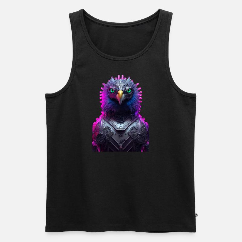 BirdCat - Männer Premium Bio Tank Top - Schwarz