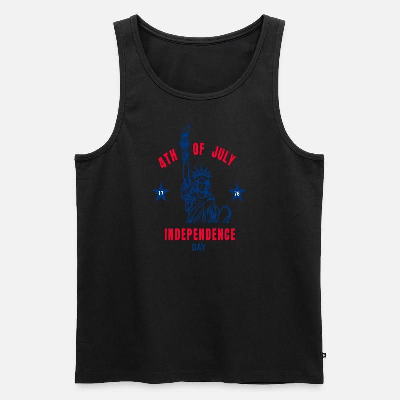 Lady Liberty Shirt - Männer Premium Bio Tank Top - Schwarz